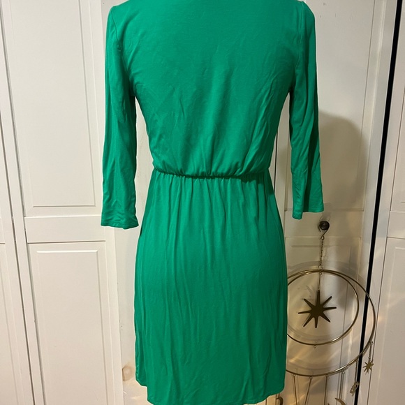 Kenar Vibrant Green 3/4 Sleeve Dress - Picture 3 of 5
